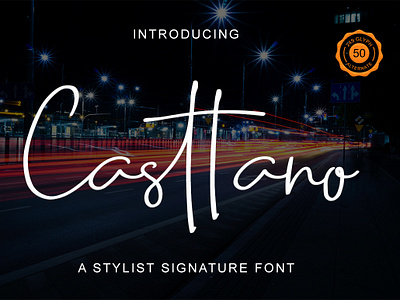 Casttano best branding brush calligraphy casual display elegant font handmade handwriting handwritten lettering logo modern retro script typeface typography vintage wedding
