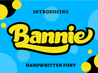 Bannie best casual classic design elegant exclusive font handwriting handwritten illustration playful