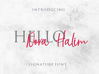 Nora Halim branding casual elegant exclusive feminine font handwriting handwritten natural script