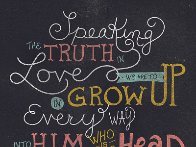 Handlettered Poster bible chalkboard church handlettering verse