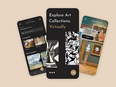 Virtual Art Tour - UI Designs