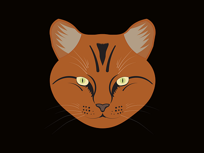 cat face design illustration vector