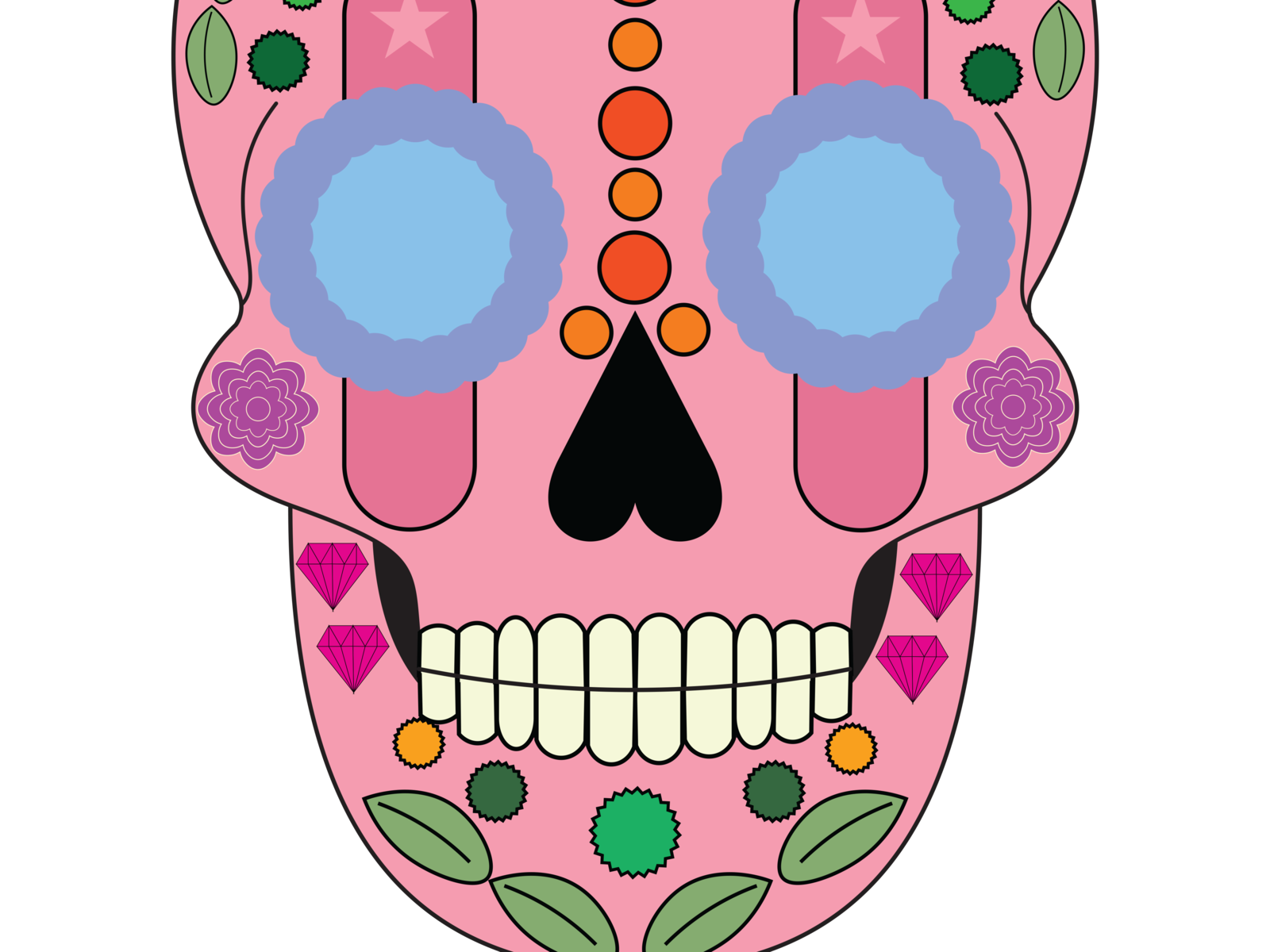 Day Of The Dead Pink by jamal salem on Dribbble