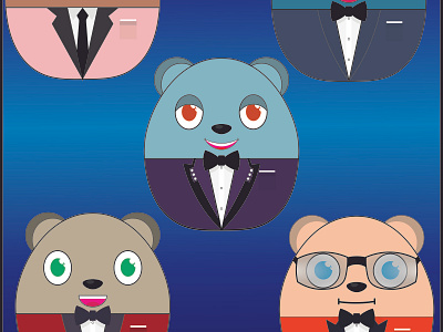 tuxedo Panda design illustration