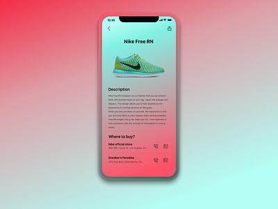 Shoe store iOS app