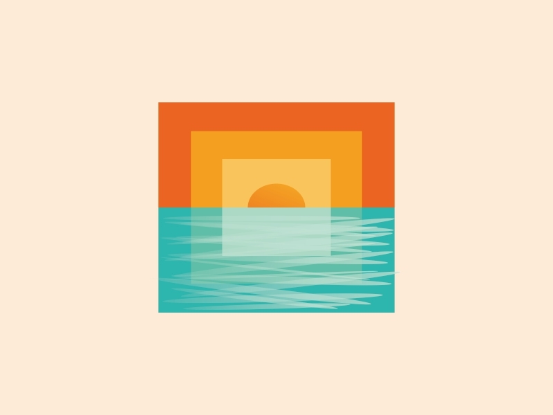 Squere Sunset by firga kun on Dribbble