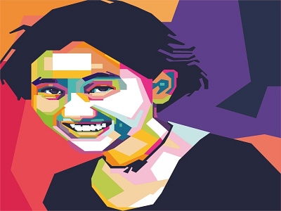 Nike Ardila With Wpap Art design digitalart fanart flat design illustration vector vectorart