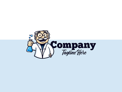 Retro Scientist lab logo for Sale! branding illustration logo