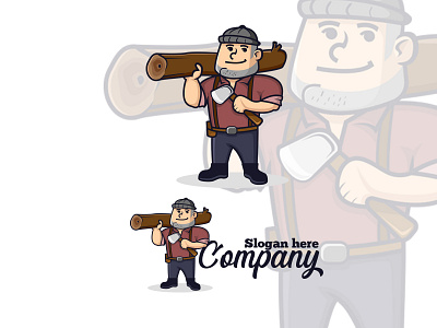 Retro Lumberjack Logo