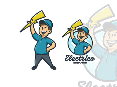 Electricity Service Logo electric electricity electronic elegant retro retro logo