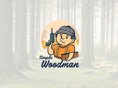 Handyman Logo axe branding business mascot drilling handmade handyman illustration retro retro design retro handyman retro logo vintage logo woodcut woodindustry logo woodworking