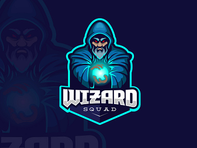 Wizard Squad Esport Logo branding business mascot cartoon esport logo hoody wizard illustration logo logo design retro retro design retro logo wizard esport logo