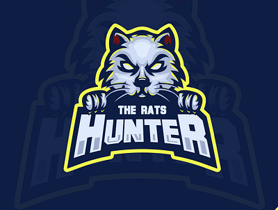 Cat The Rats Hunter E-Sport Logo animal logo esport esport logo illustration logo