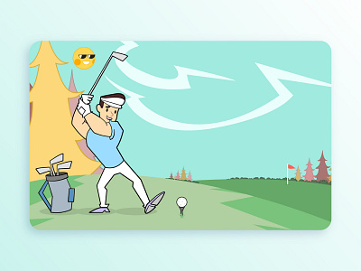 #i19 art design digital flat golf graphic graphics graphics design illustration vector