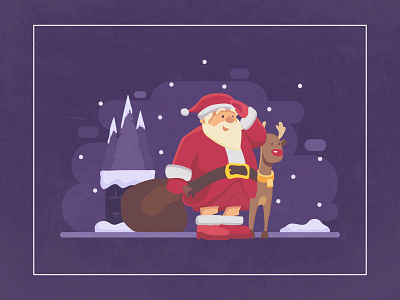 #i07 christmas design digital flat graphics graphics design illustration santa santa claus ui vector