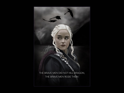 #s07 art daenerys targaryen design digital drawing dribbble fanart gameofthrones illustration photoshop sketch