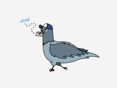Pigeoun minimalistic kids illustration colorful design photoshop illustrator modern hipster gangsta messagebird messenger message animated character characterdesign pigeon animals vector childrens book cartoon illustration