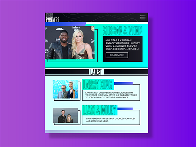 Redesign UI of Gossip Article Website articles bold branding colorful design gossip gradient home screen homepage illustrator millenial modern new york news photoshop teenager ui ux vector web