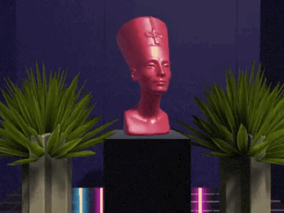 Nefertiti 3D animation 3d 3danimation animation flora lightsabers maya motiondesign motiongraphics nefertiti neon neon lights plants scifi statue unity vaporwaves