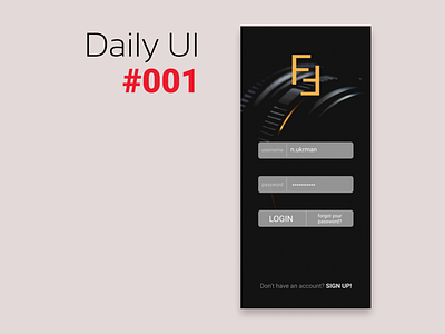 DailyUI #001 Login Page