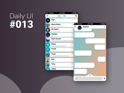 Daily Ui 013 Direct Messaging app daily daily 100 challenge daily ui dailyui design figma figmadesign ui