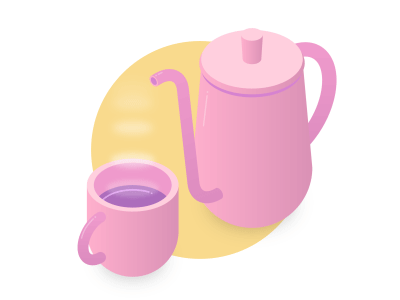 Isometric Coffee Animation after effect animation design gif icon illustration illustrator isometric isometric art looping pink vector yellow