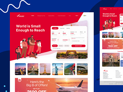 Redesigning the AirIndia Website as a challenge!