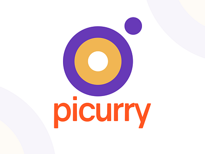 Picurry app branding flat icon illustration logo typography vector