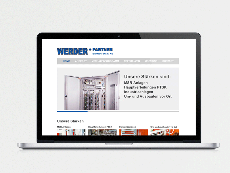 Werder + Partner screendesign ui webdesign