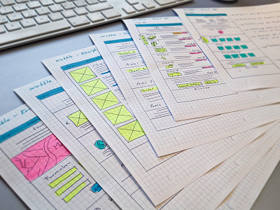 wireframing by hand