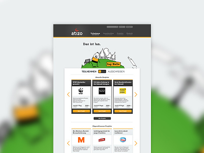 Atizo Screendesign – Draft atizo concept school screendesign website