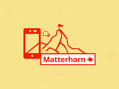 «Matterhorn» school project concept matterhorn mountain school swiss vector
