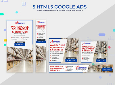 HTML5 Animated Google Ads for American Surplus banner ads design google ads html5 banners marketing marketing agency marketing campaign