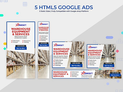 HTML5 Animated Google Ads for American Surplus