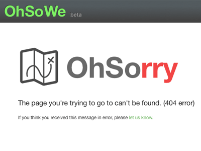 OhSoWe 404s 404 error geomicons