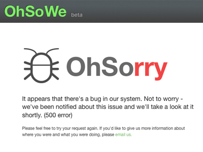 OhSoWe 500s 500 bug error geomicons