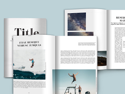 Magazine template to customise