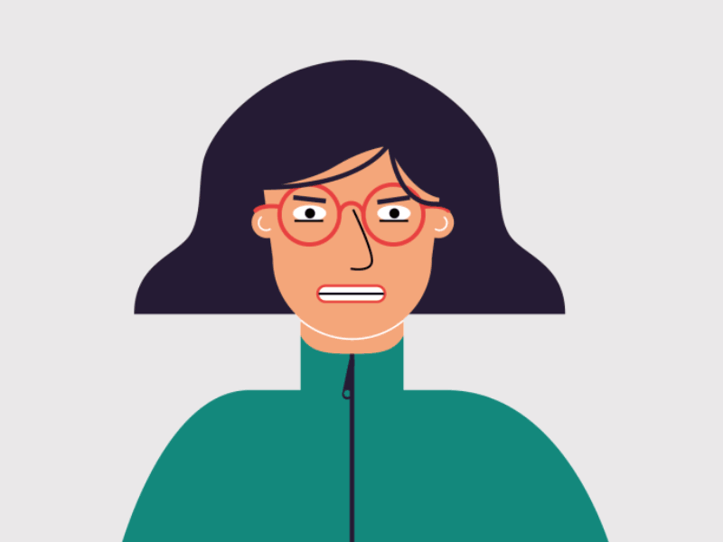 undefined emotion angry animation character despair emotion girl illustration
