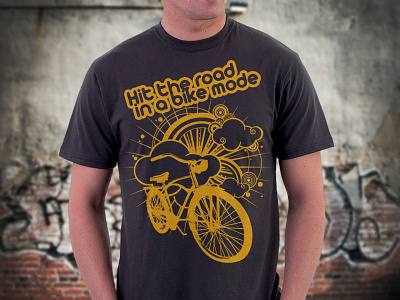 T-shirt bicycle illustration t shirt