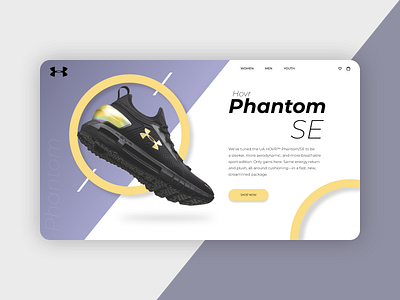 Under Armour Concept branding design minimal ui web website