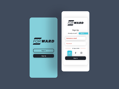 Forward - Sign Up app design sports sports design ui ux web