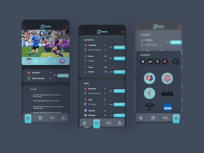 Forward - Dark Mode adobe xd app design product design sport sports design ui ux web