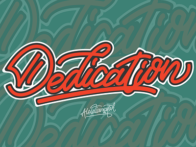 Dedication design handletter lettering logo typography vector