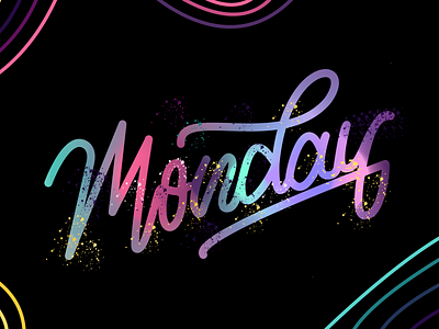Monday Lettering design handletter lettering logo typography vector