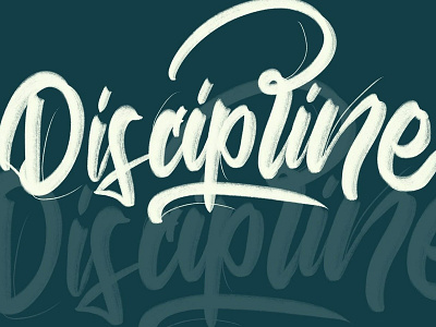discipline design handletter lettering logo typography vector