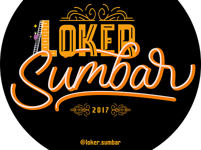 loker sumbar design handletter lettering logo typography vector