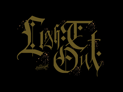 Light Out Black Letter design handletter illustration lettering logo typography vector