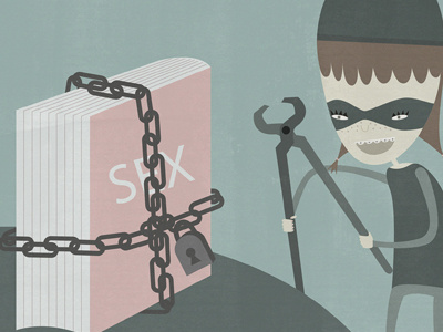 Sexy books editorial illustration illustrator