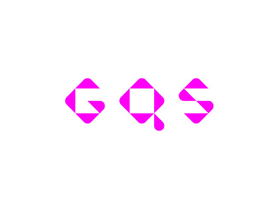 G Q S design font g lettering logo q s