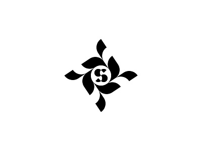 S / floristics branding design florist letter logo s symbol